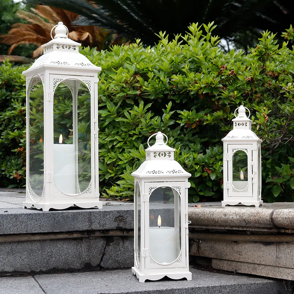 10/14/19.5''High Vintage Candle Lanterns (Set of 3)