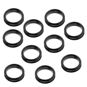 10Pcs Finger Ring Grips Inserts for Barber Hairdressing Shear Scissors Balck