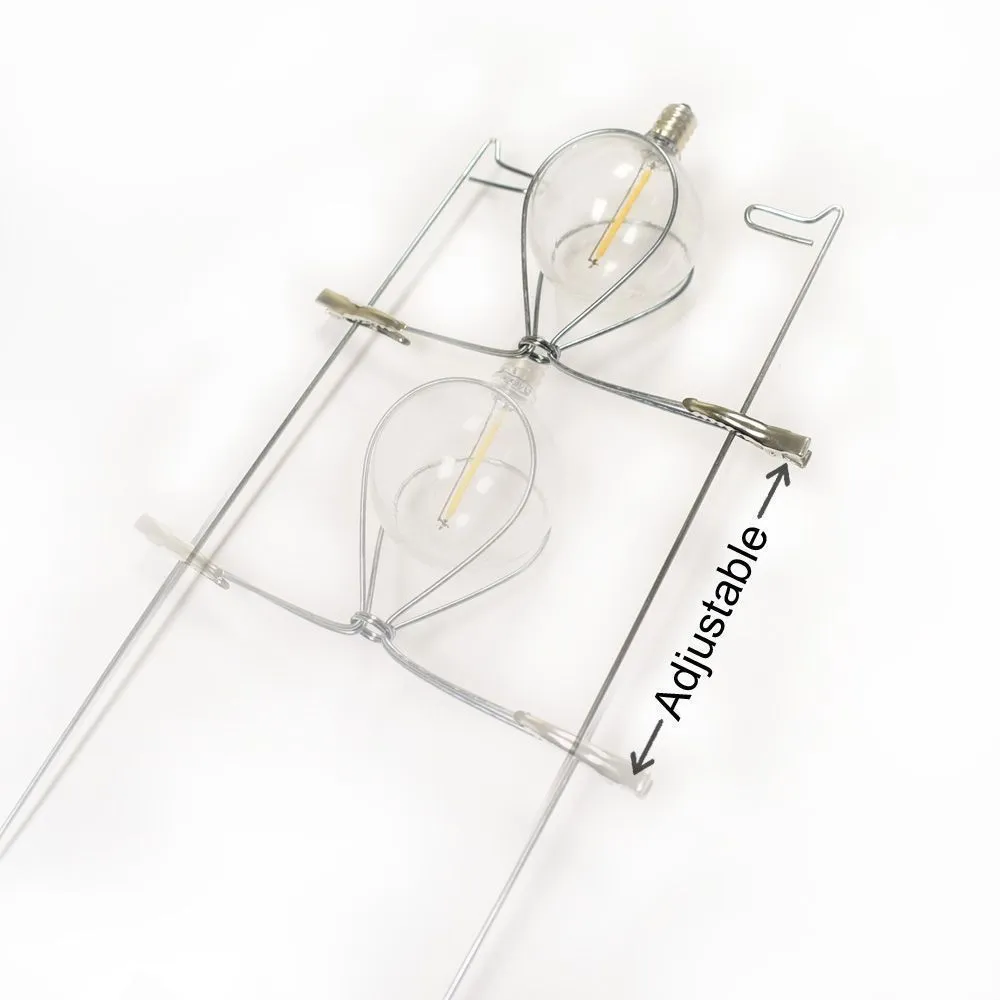 12 Inch Hang On Bulb Wire Frame Expanders for Paper Lanterns - Pack of 6