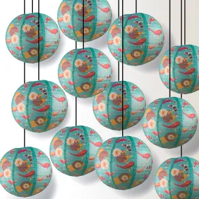 12 PACK | 14" Japanese Koi Fish Pond Patterned Paper Lantern