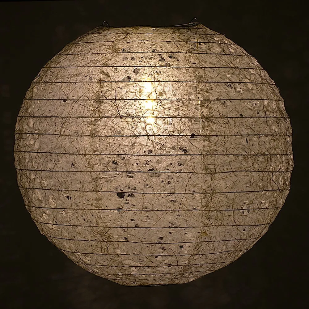 12" Designer Japanese Ogura Lace Fibrous Web Paper Lantern Shade, Hanging Decoration