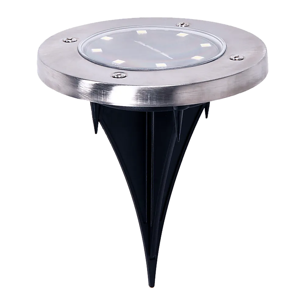 12x Bright White LED Solar Inground Recessed Lights, Weatherproof