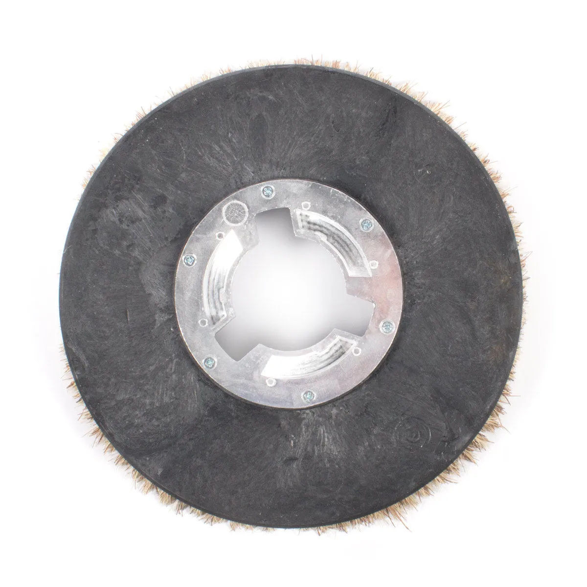 13" Floor Buffer Light Duty Marble & Stone Floor Scrubbing & Polishing Brush w/ Union Mix Bristles (11" Actual Diameter)