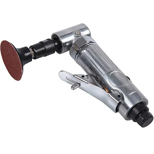 1/4 inch Angle Air Die Grinder,20000 RPM, 90 Degree Angled Air Die Grinder,with 4 pcs 2" Roll Lock Sanding Discs, Polished Color Pneumatic Angle Die