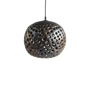 14" Ceramic Hanging Lantern in Bronze