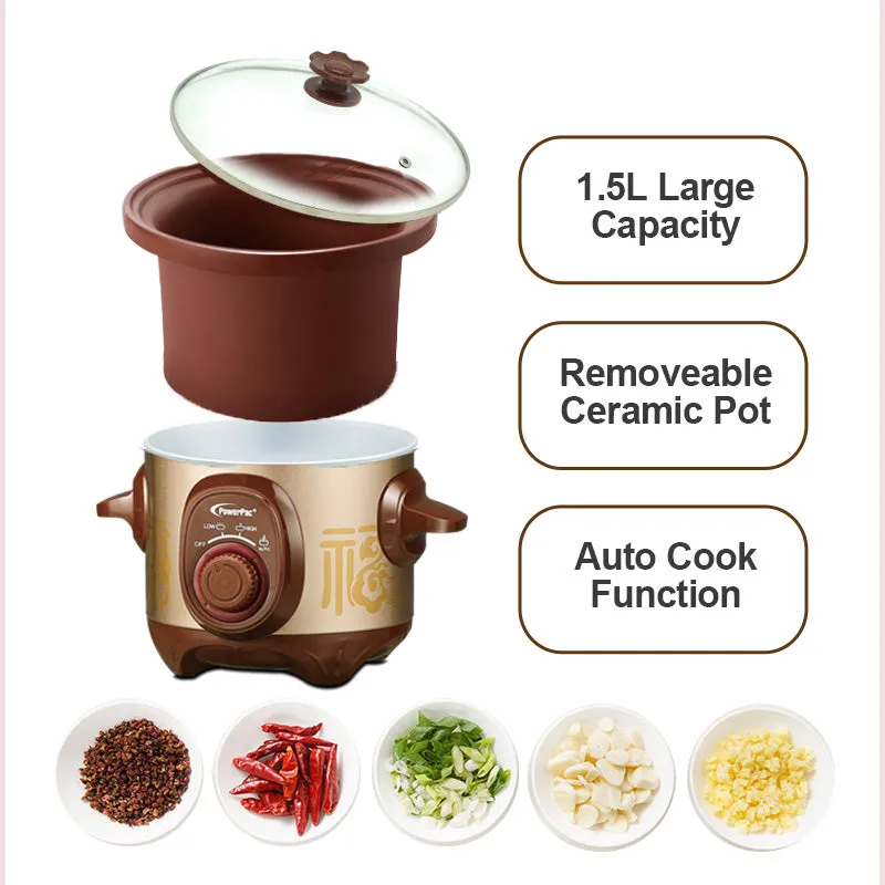 1.5L Slow Cooker with Ceramic Pot (PPSC15)