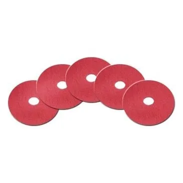 15" Red Floor Buffing & Scrubbing Pads - Case of 5