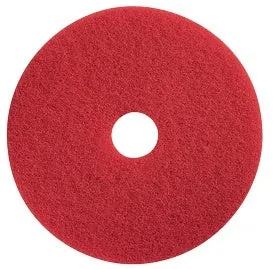 15" Red Floor Buffing & Scrubbing Pads - Case of 5