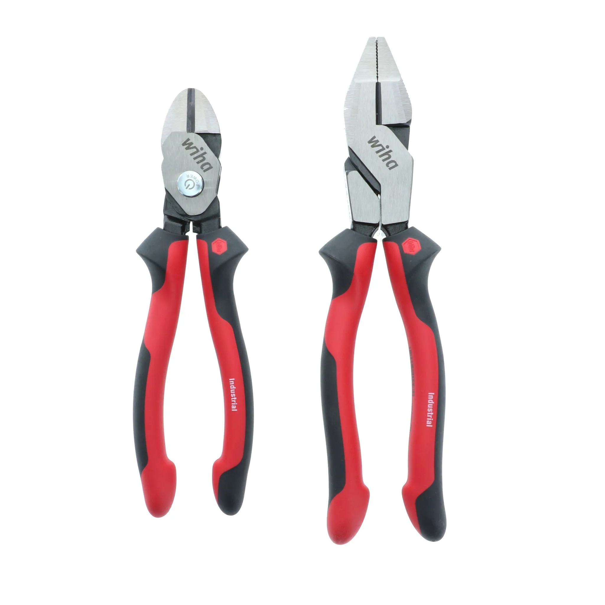 2 Piece Industrial SoftGrip NE Style Lineman's and BiCut Pliers Set