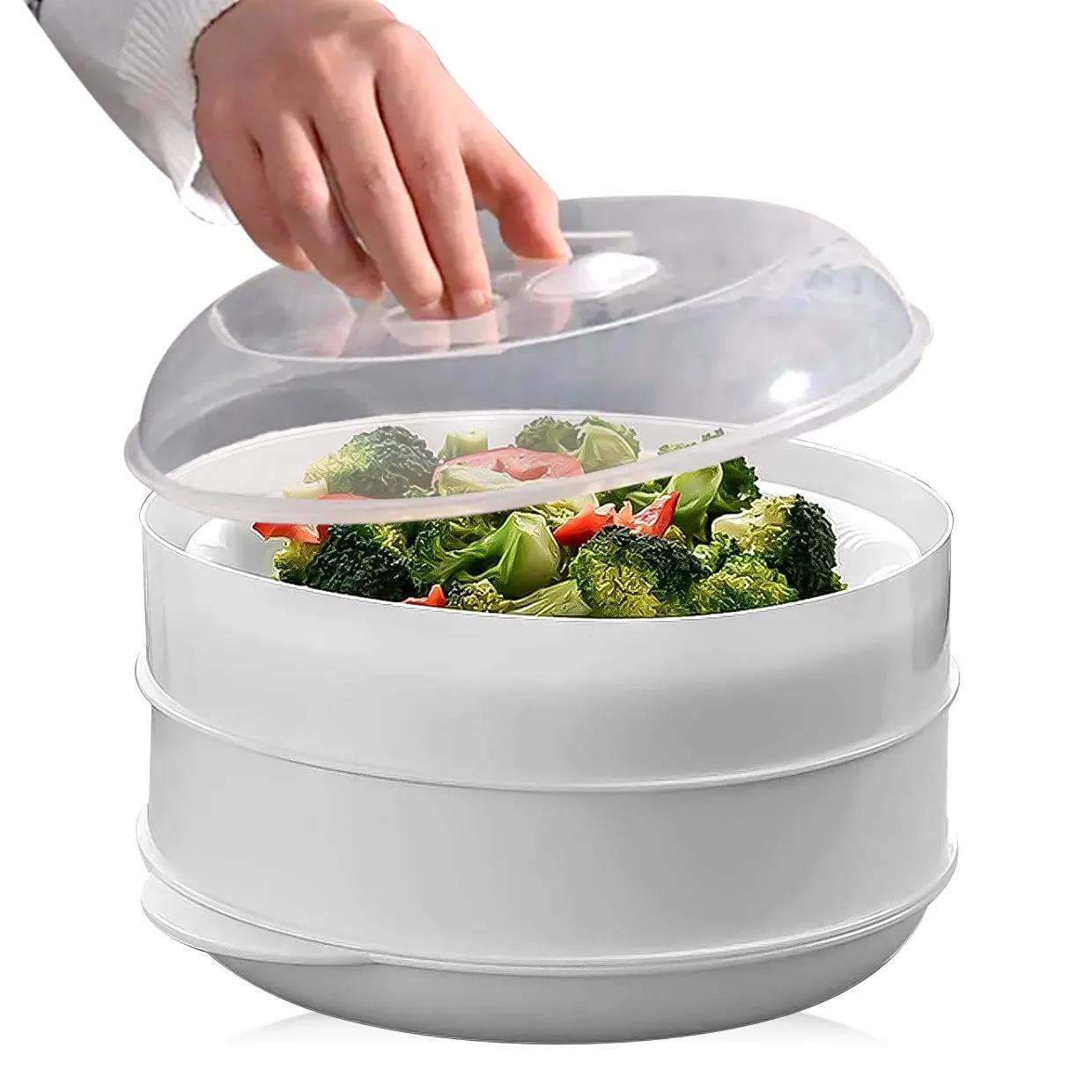 2 Tier Microwave Steamer Healthy Cooker BPA Free