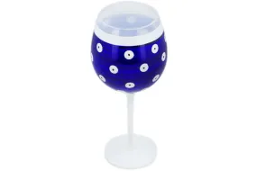 20 oz Wine Glass - Blue Eyed Peacock