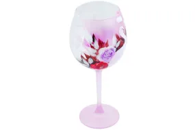 20 oz Wine Glass - Frosty Roses