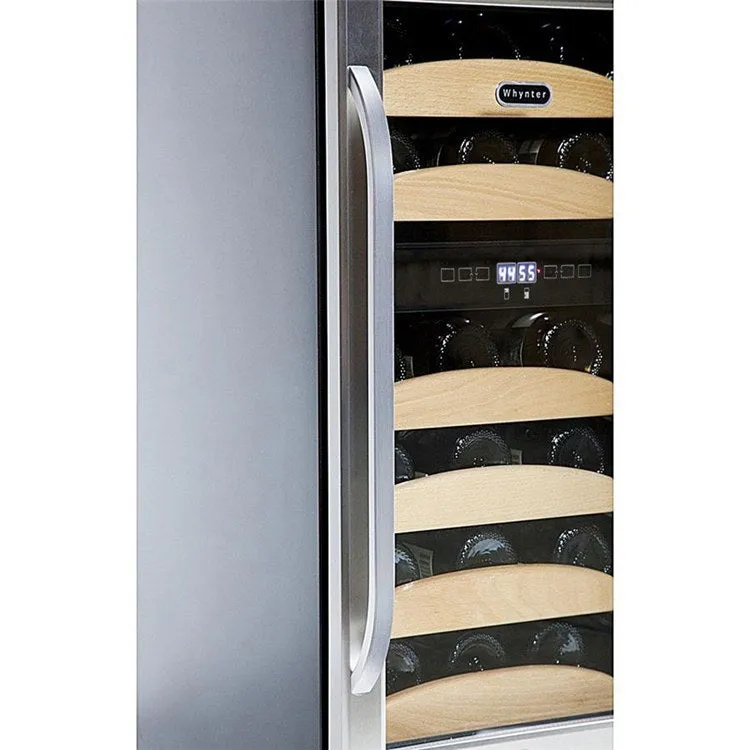 28-Bottle Dual Temperature Zone Built-In Wine Refrigerator