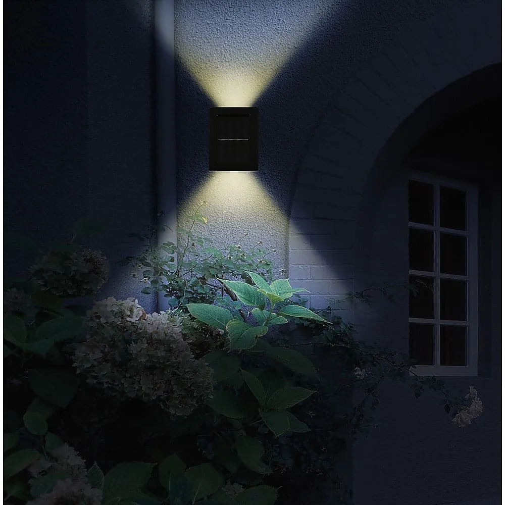 2pc Outdoor Solar LED Deck Lights Garden Patio Pathway Stairs Warm White