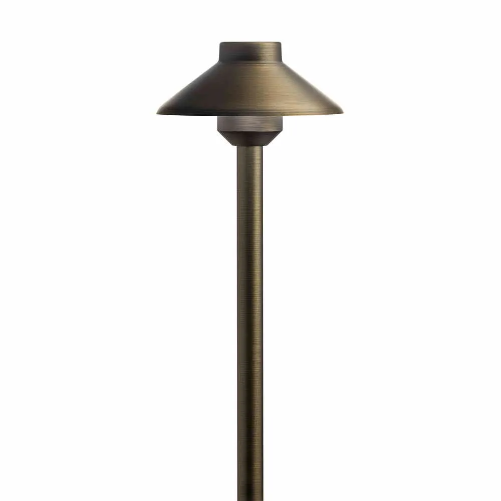 2W 160 Lumens LED Stepped Dome Path Light 2700K Centennial Brass