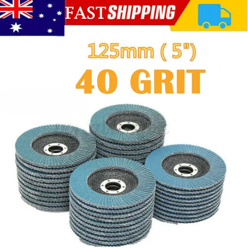 40 Grit Flap Sanding Discs 20 PCS, 5'' 125MM, for Metal & Wood