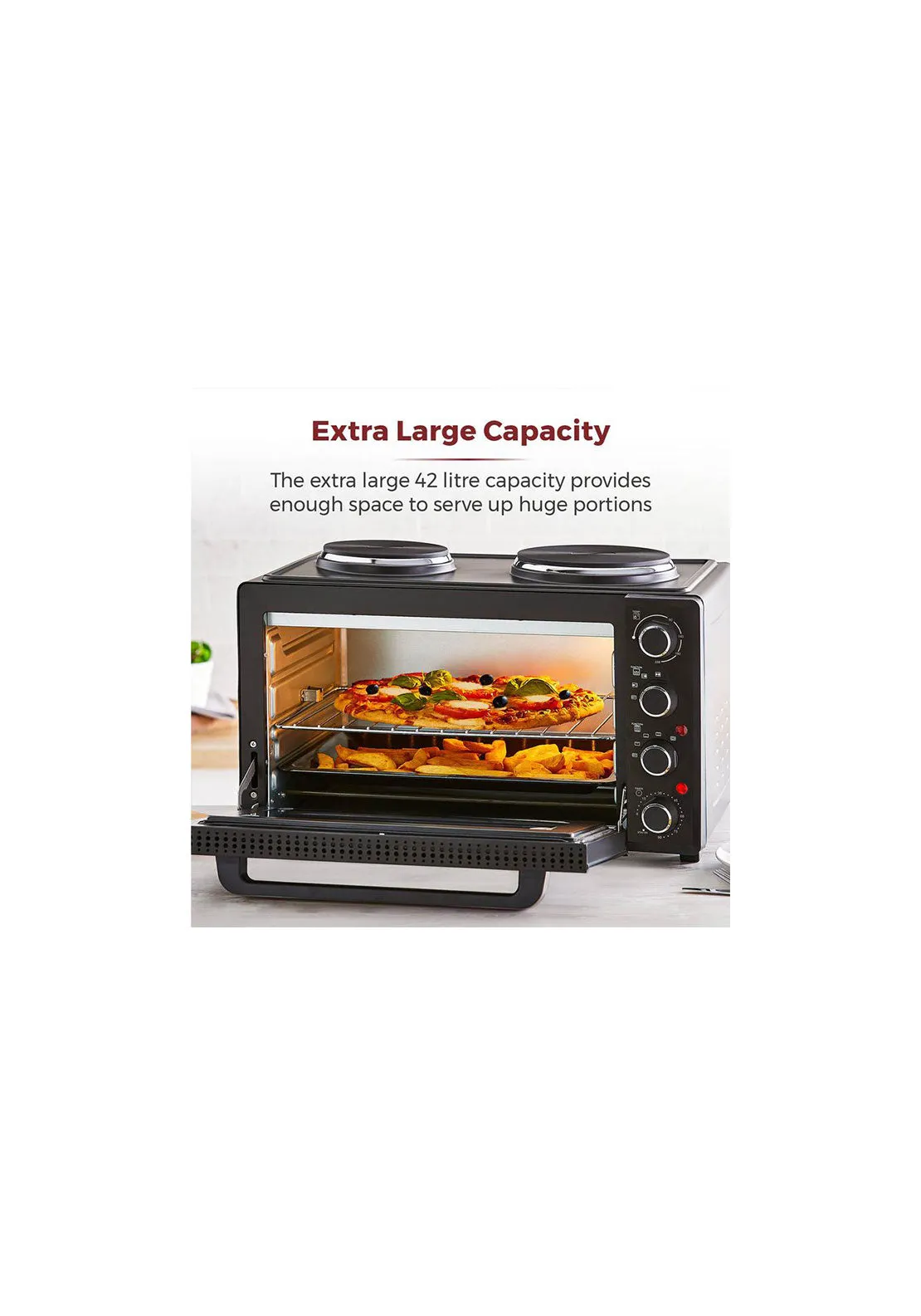 42L Mini Oven With Hot Plates | T14045