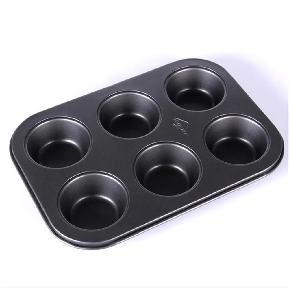 6 Cups Tray Tools Non-stick Cake Mold For Muffin Chocolate Pudding Pastry