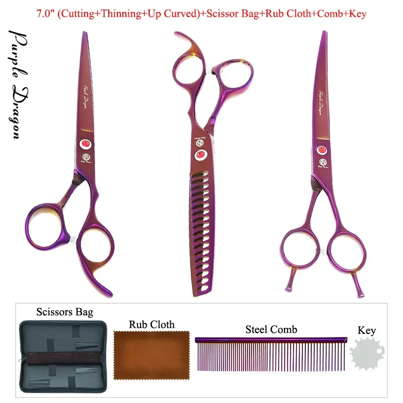 7 inch Purple Dragon Professional Pet Shears