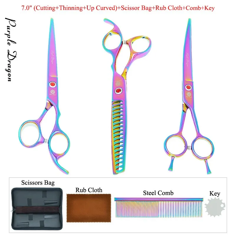 7 inch Purple Dragon Professional Pet Shears