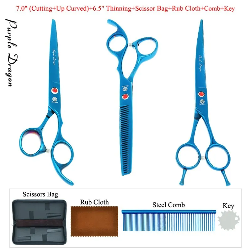 7 inch Purple Dragon Professional Pet Shears