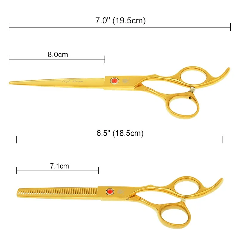 7 inch Purple Dragon Professional Pet Shears