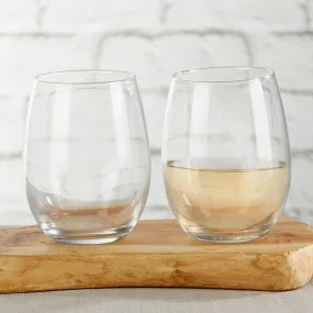 9 oz. Stemless Wine Glass - Milestone Gold