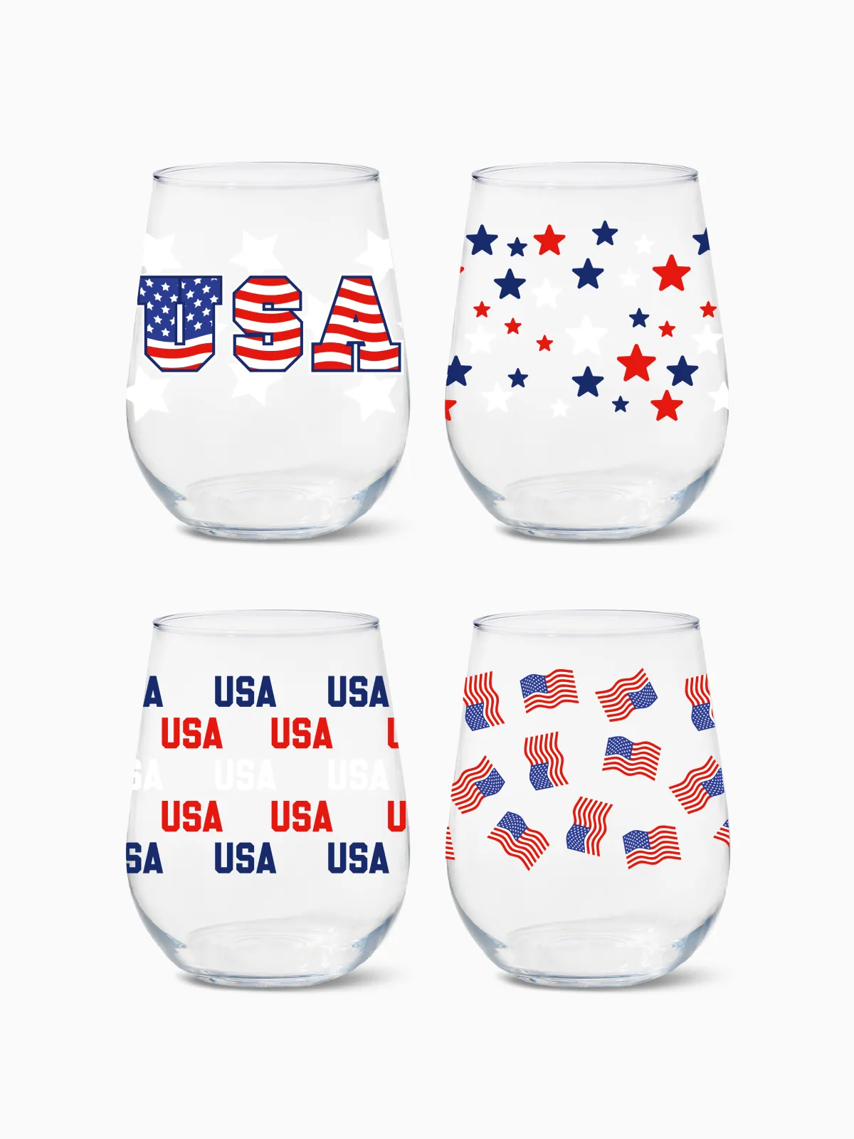 American Pride - RESERVE 16oz Stemless Wine Tritan™ Copolyester Glass