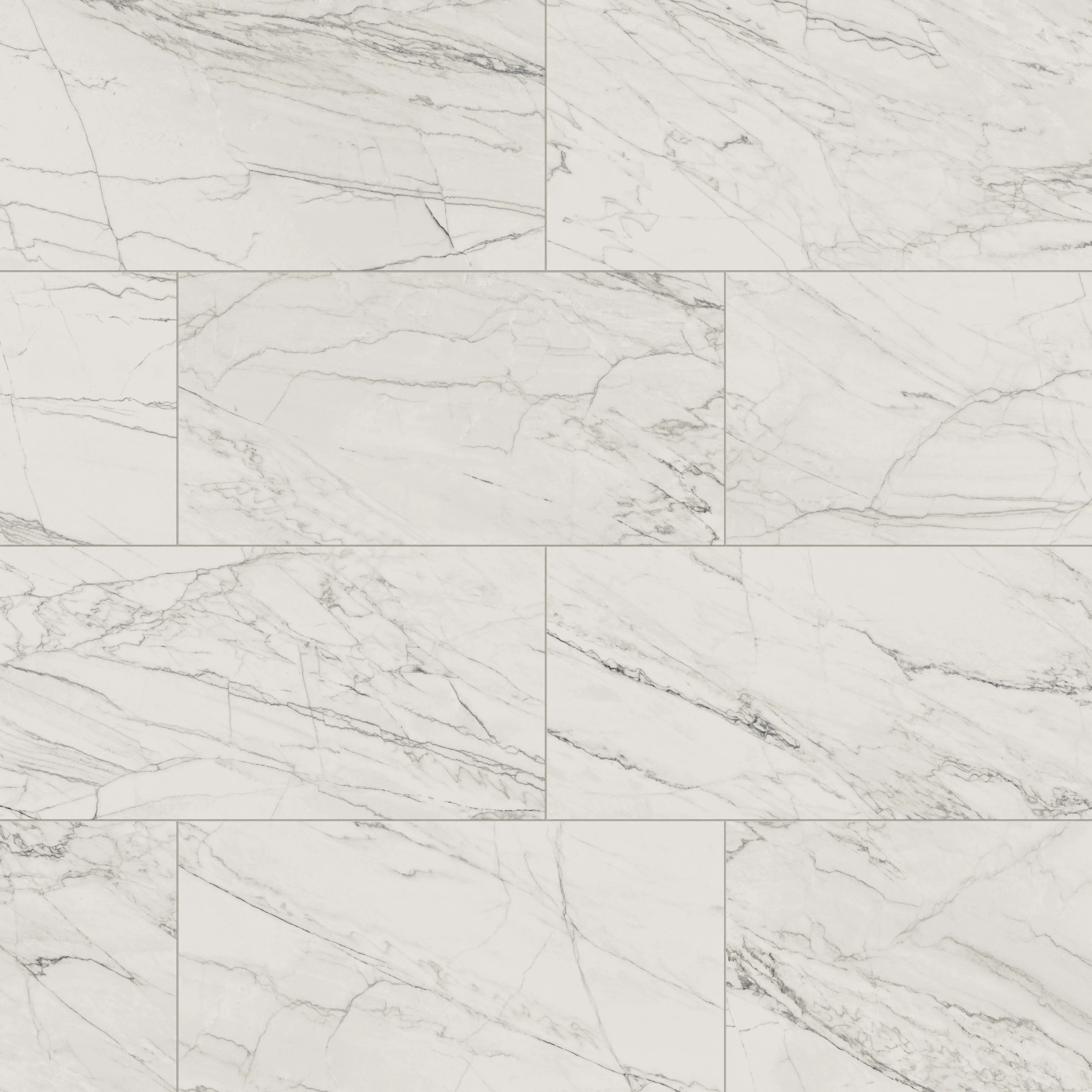 Aniston 24x48 Polished Porcelain Tile in Calacatta Quarzite