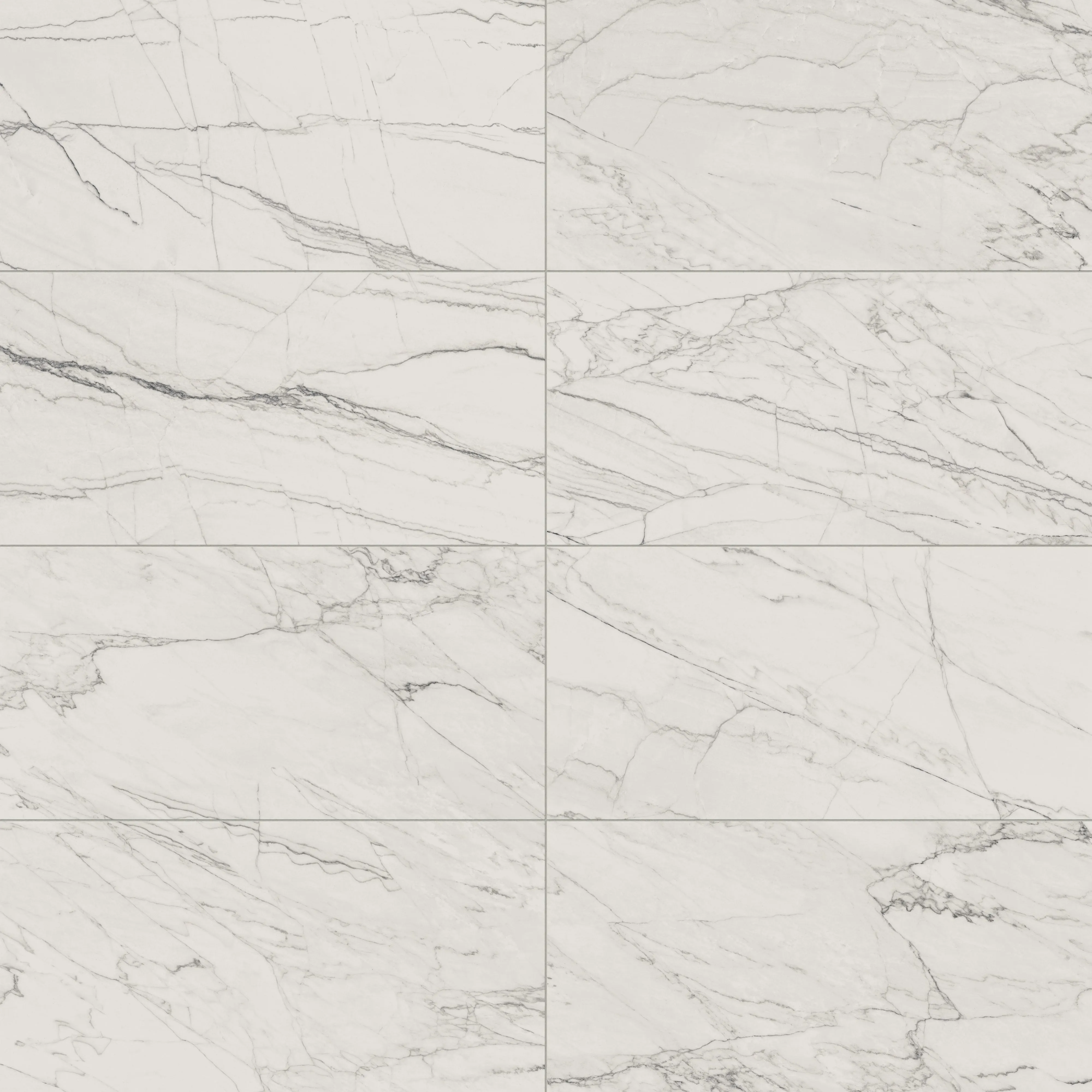 Aniston 24x48 Polished Porcelain Tile in Calacatta Quarzite