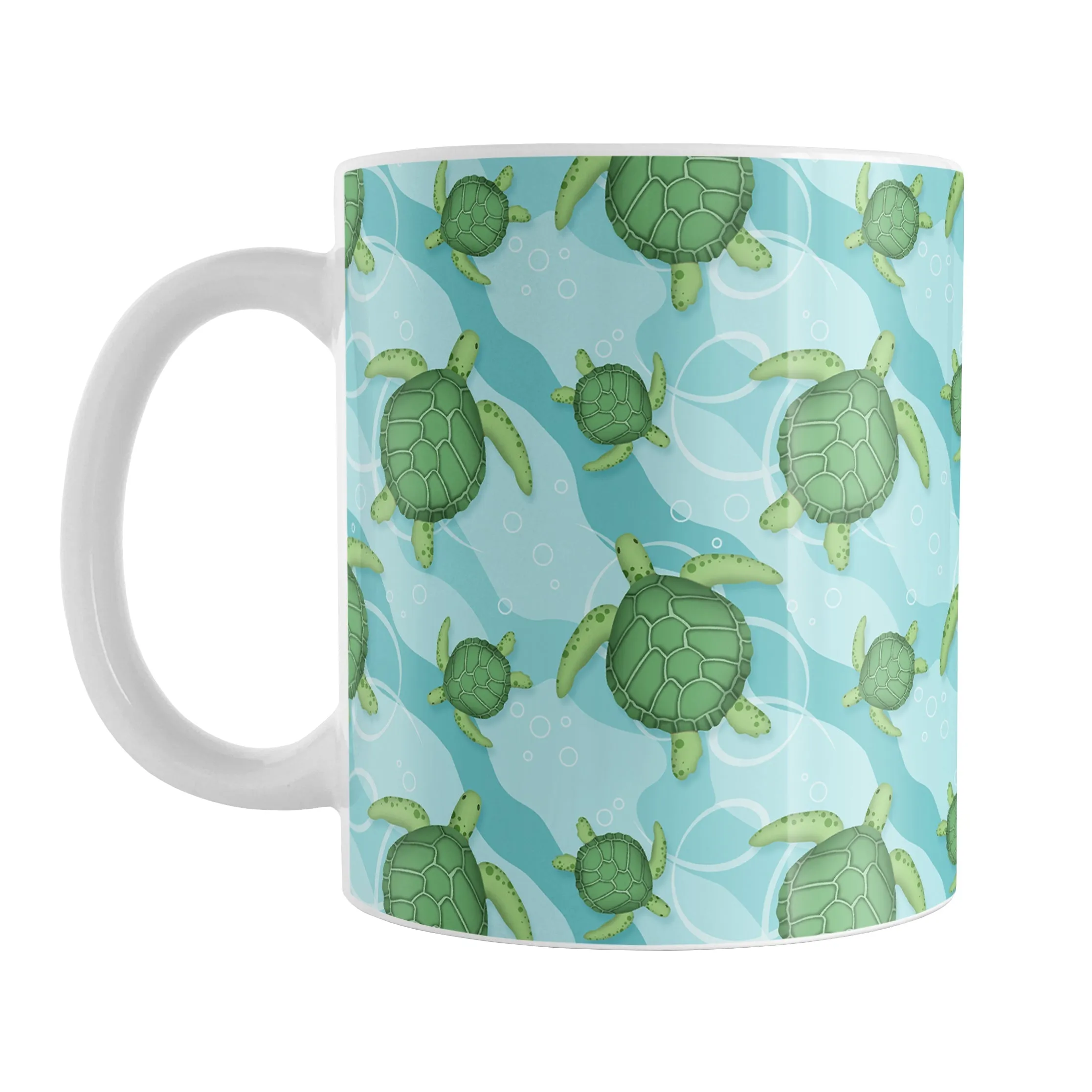 Aquatic Sea Turtle Pattern Mug