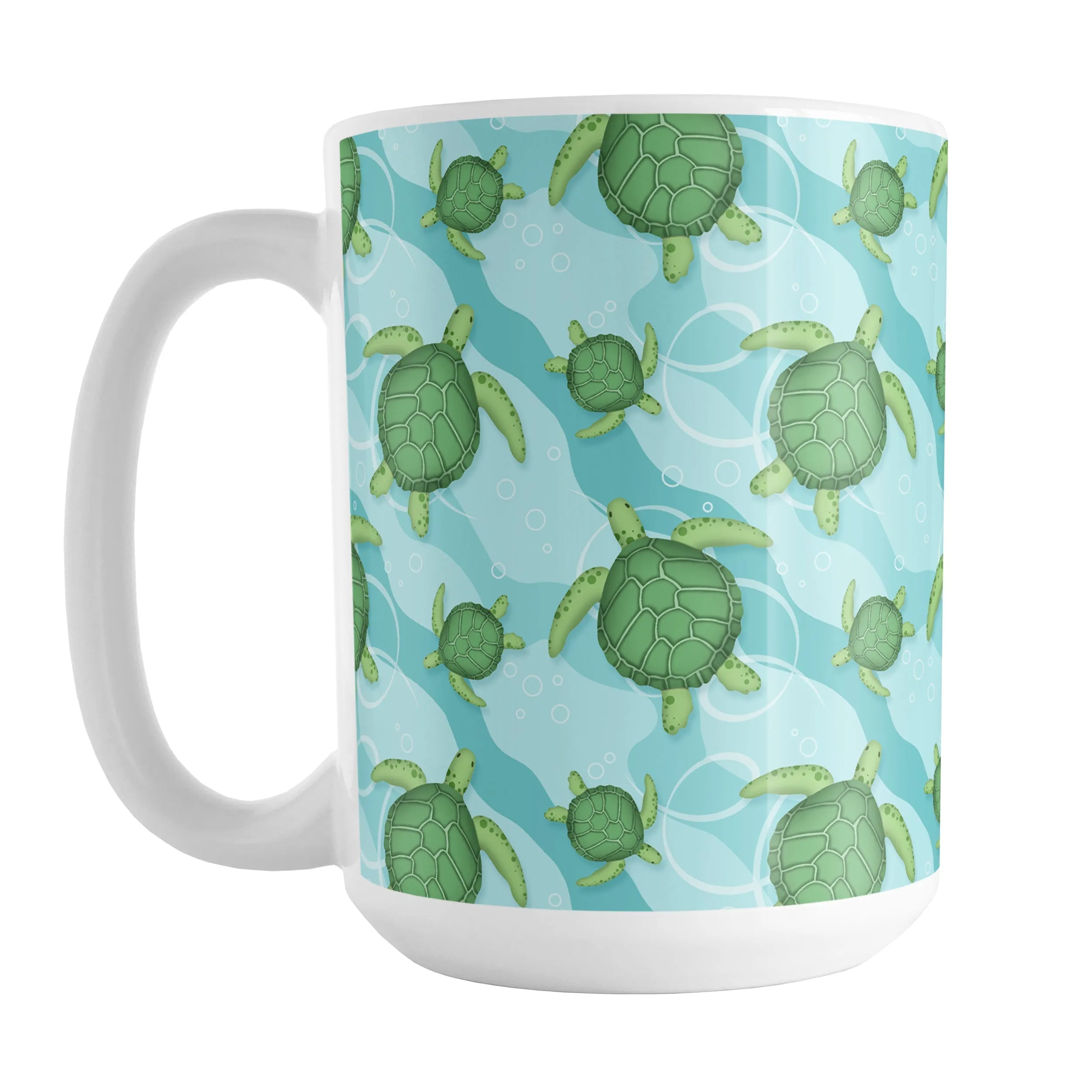 Aquatic Sea Turtle Pattern Mug