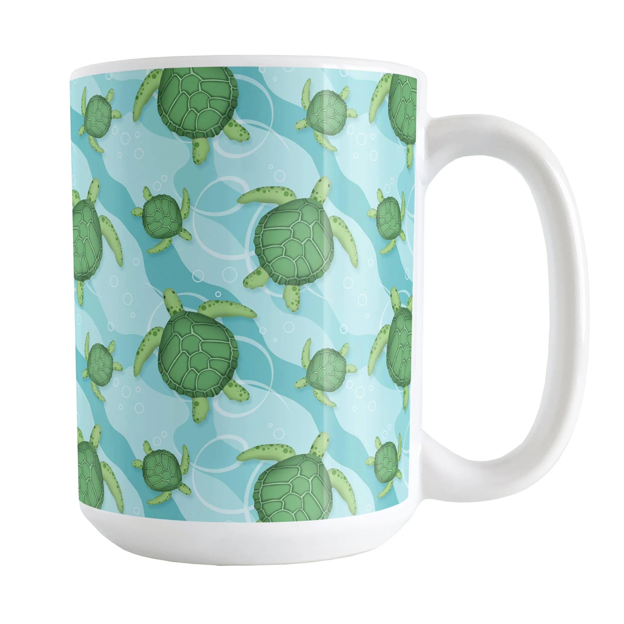 Aquatic Sea Turtle Pattern Mug