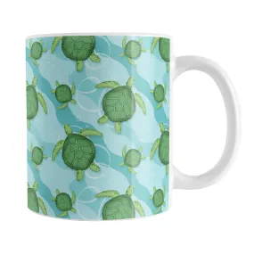 Aquatic Sea Turtle Pattern Mug