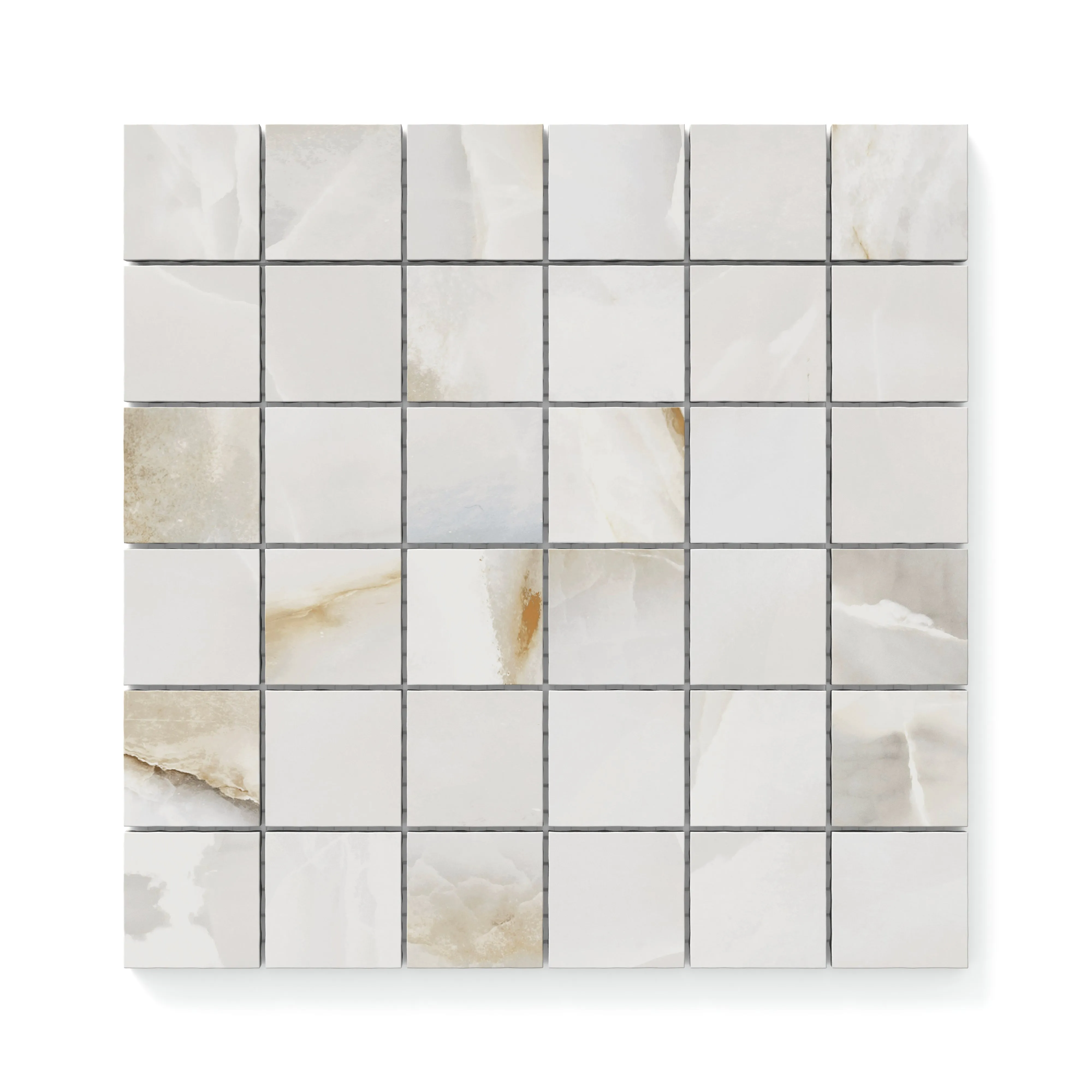 Astrid 2x2 Matte Porcelain Mosaic Tile in Pearl