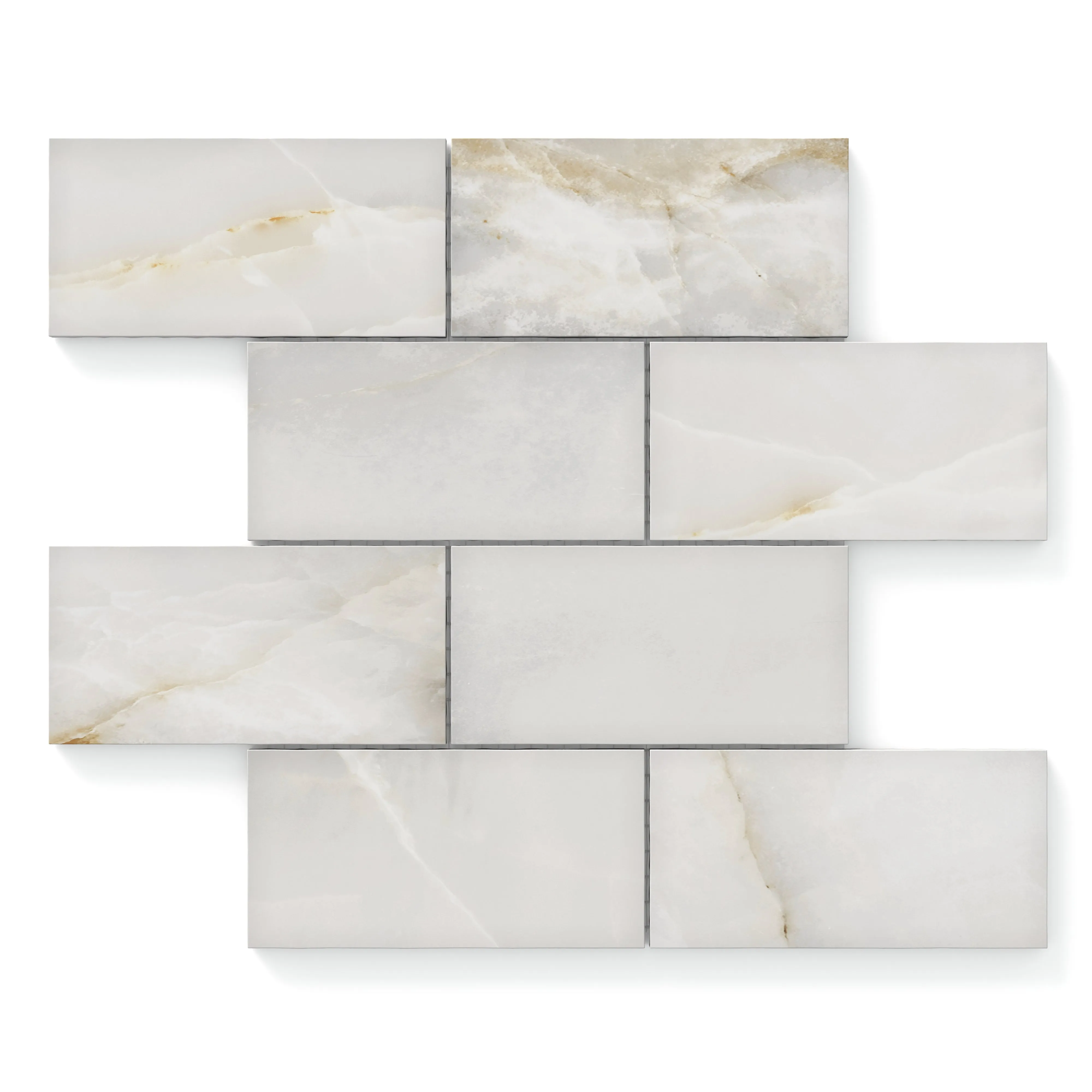 Astrid 3x6 Matte Porcelain Mosaic Tile in Pearl