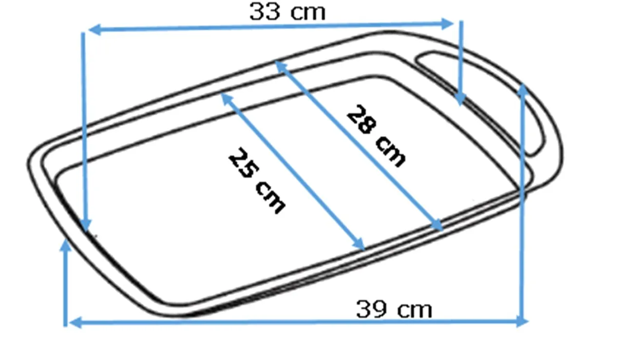 Baking tray - metal - 33x25 cm - asimetriA