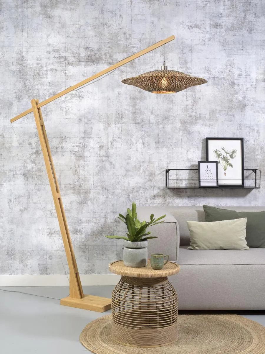 Bali Bamboo Floor Light (Long Arm)