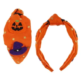 Beaded Jack-O-Lanterns Headband