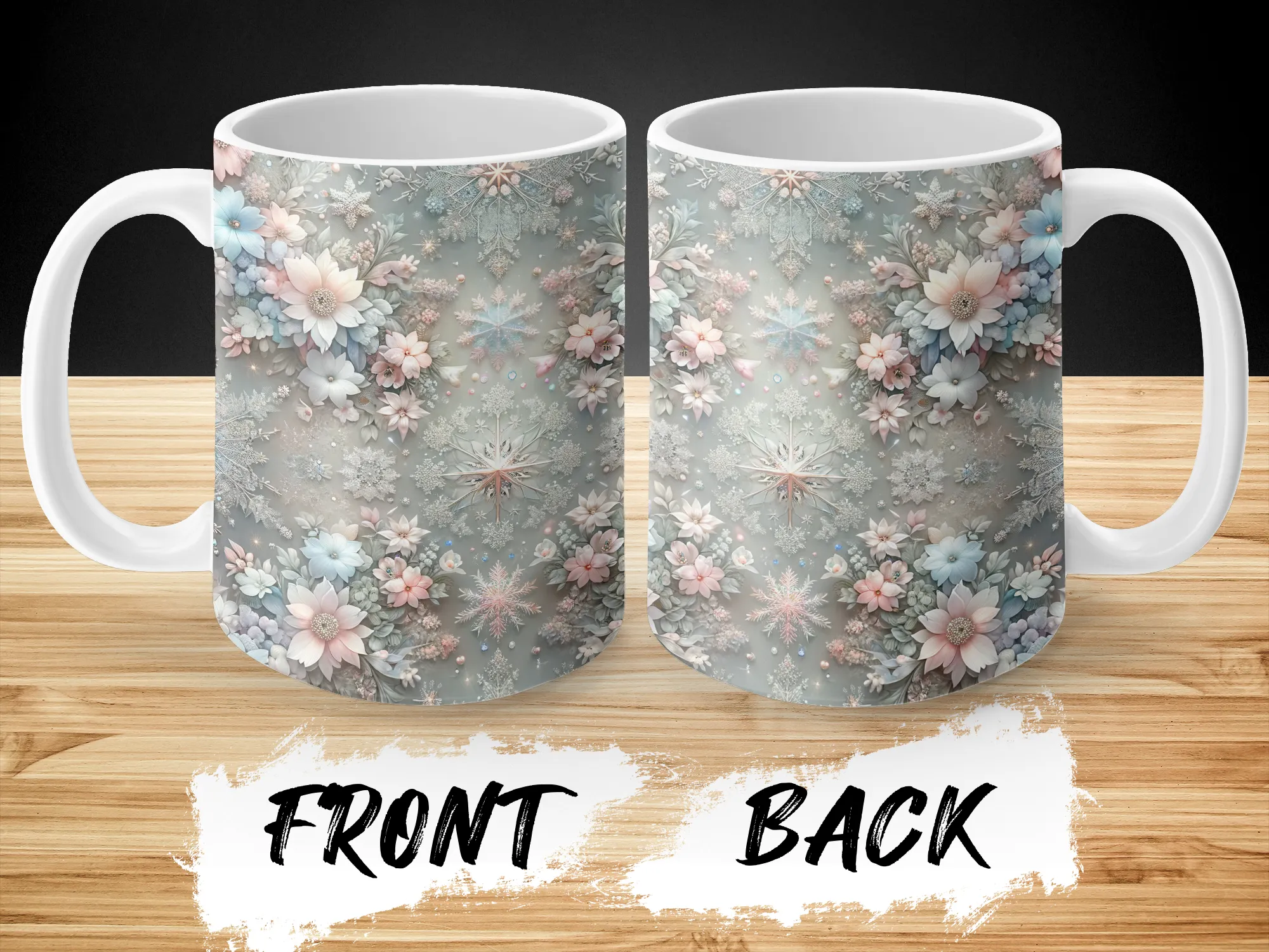 Beautiful Unique Floral Pattern Coffee Mug, Floral Coffee Mug, Pastel Floral Coffee Mug, Coffee Cup, Flower Lover Gift, Garden Lover Gift