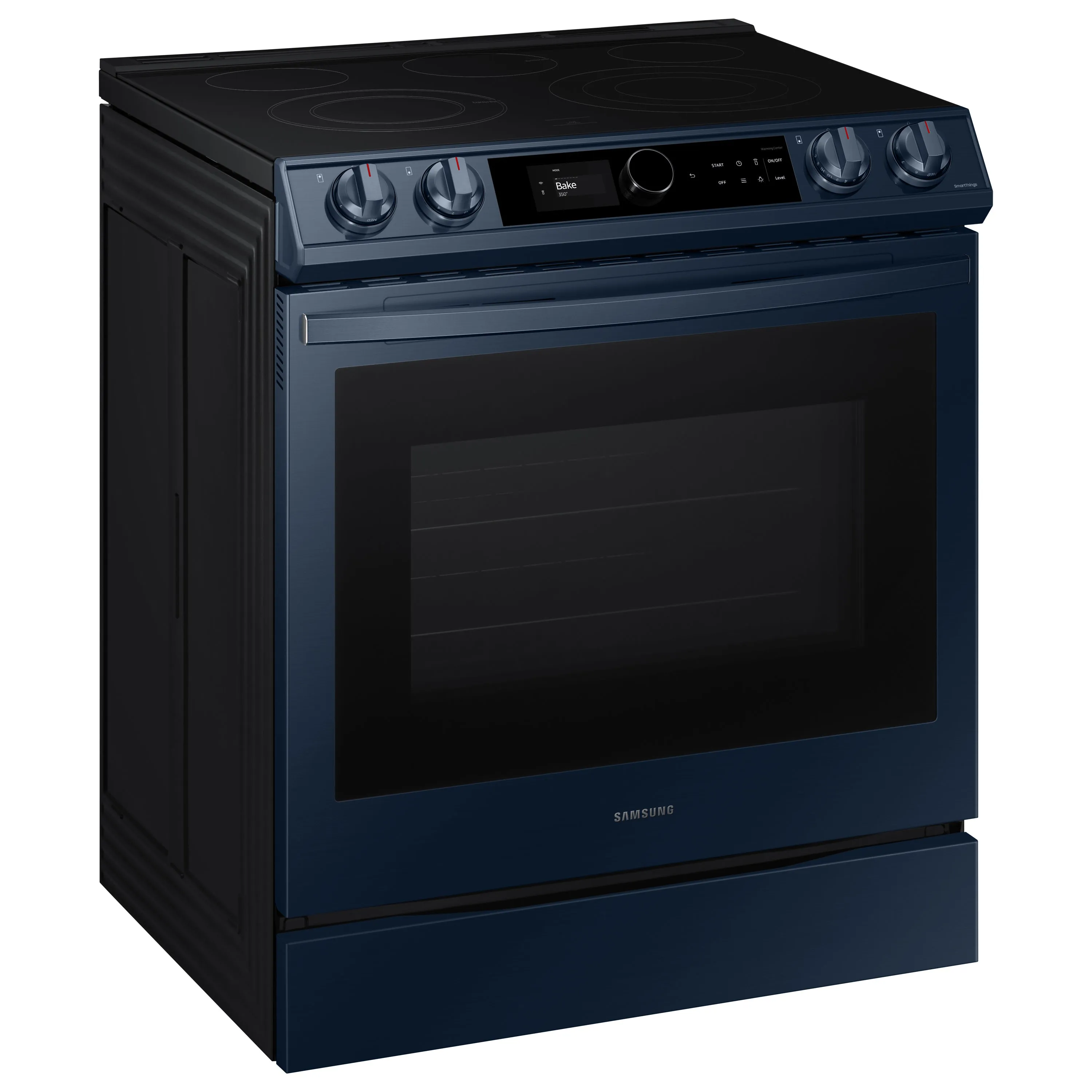 Bespoke Smart Slide-in Electric Range 6.3 cu. ft. with Smart Dial & Air Fry in Navy Steel - (NE63A8711QN)