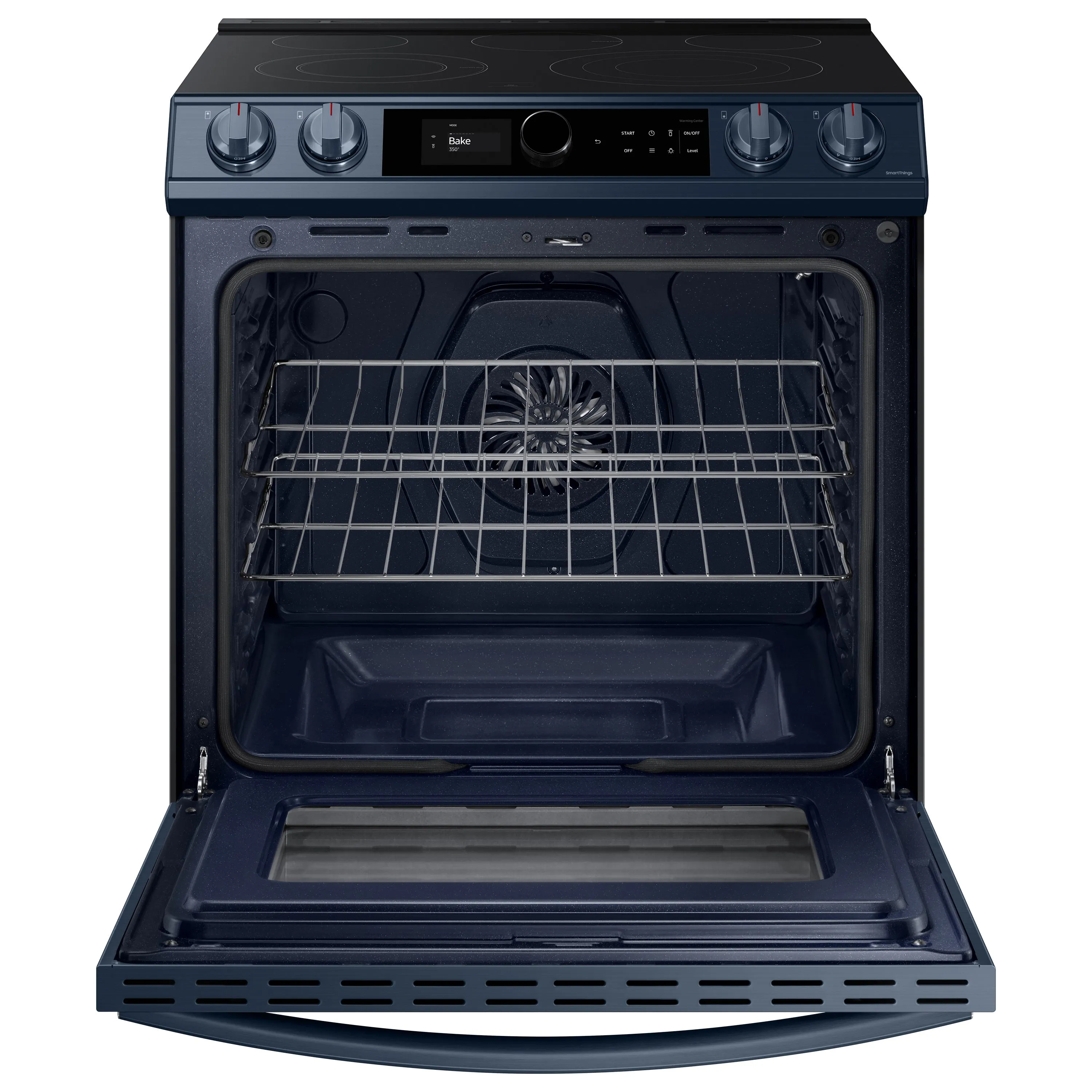 Bespoke Smart Slide-in Electric Range 6.3 cu. ft. with Smart Dial & Air Fry in Navy Steel - (NE63A8711QN)