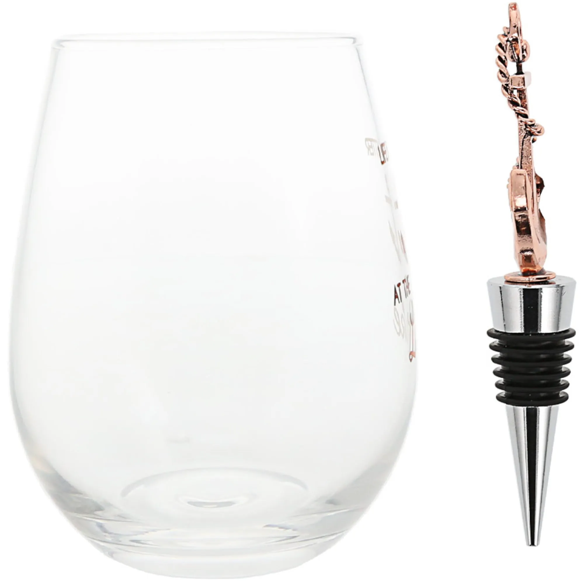 Better at the Lake Bottle Stopper and 20 oz Stemless Gift Set