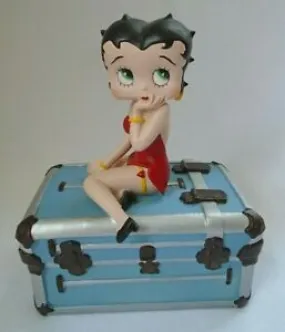 Betty Boop Sitting on Steamer Trunk  (Retired)