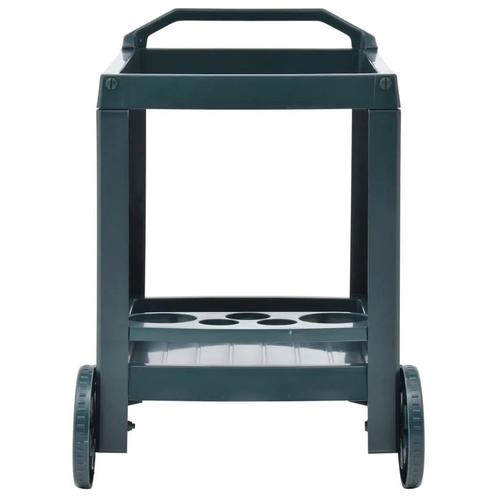 Beverage Cart Green 69x53x72 cm Plastic