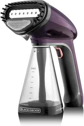 Black Decker, 1500W Handheld Portable Garment Steamer with Auto Shut-Off, Purple, HST1500