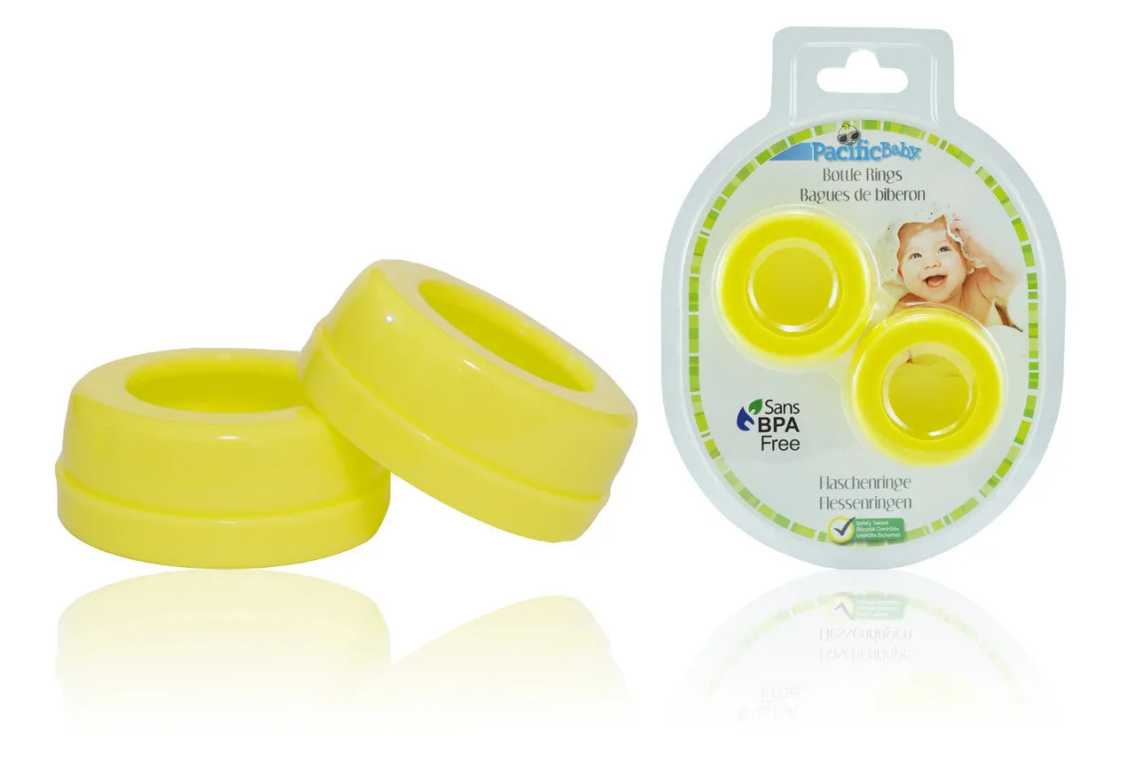 Bottle Rings - Wide Neck Yellow 2 pack