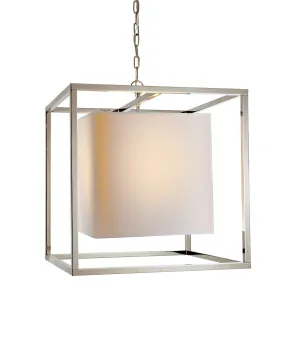 Caged Lantern, Polished Nickel