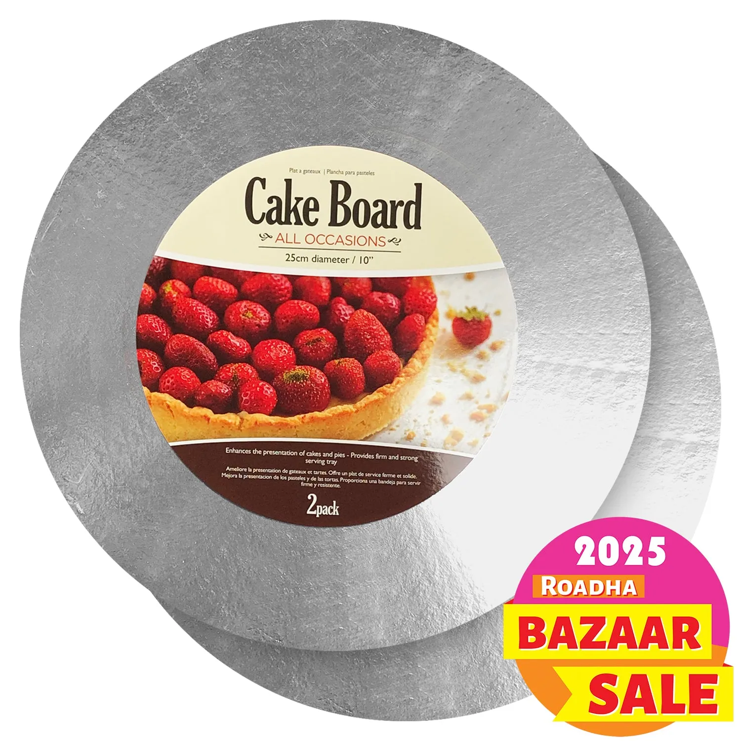 Cake Board, 2PCs (Ø25cm)