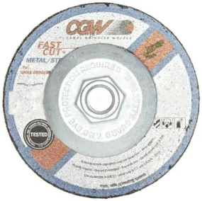 CGW 36256 Grinding Wheel, Type 27, Aluminium Oxide, 4-1/2" Diameter, 5/8"-11 Arbor, 24 Grit (Pack of 10)